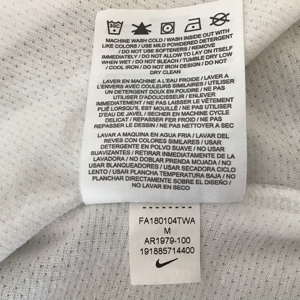 Nike Running Backless Dri-Fit White Tank, Medium - Picture 11 of 14